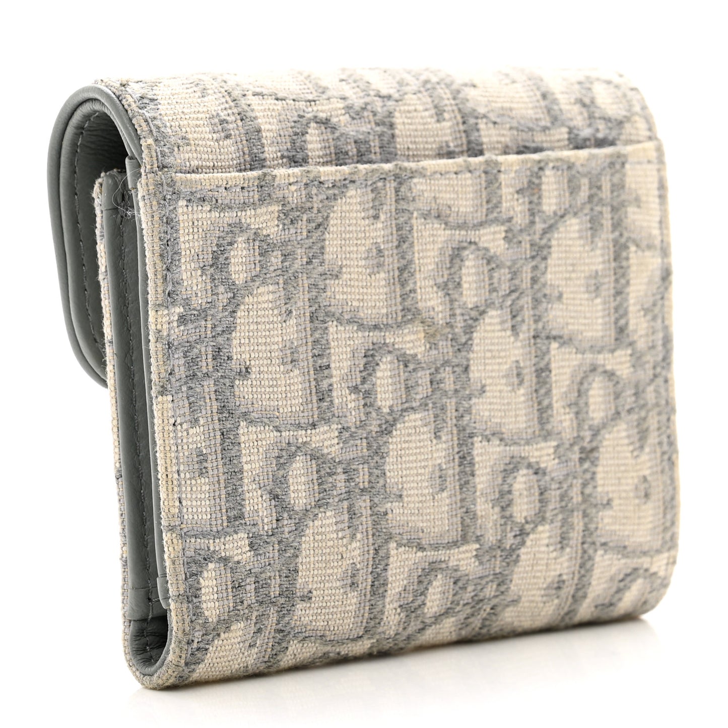 Oblique Saddle Lotus Wallet Grey