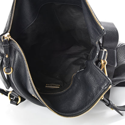 Miu Miu Vitello Medium Bow Bag Black 4 of 23