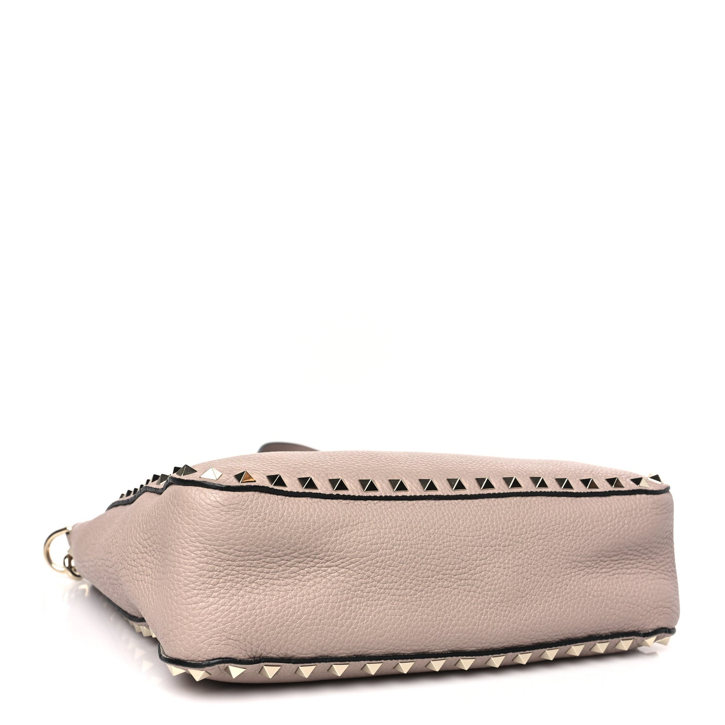 Pebbled Calfskin Mini Rockstud Flip-Lock Messenger Bag Poudre