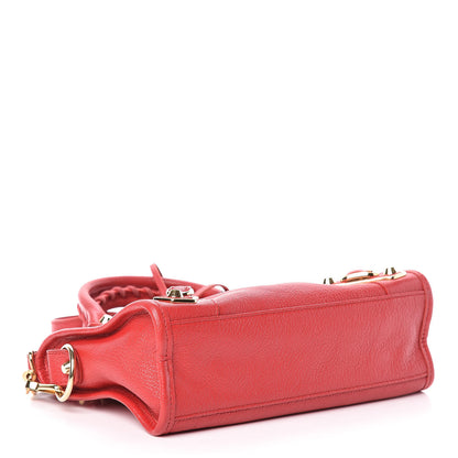 Balenciaga Chevre Gold Metallic Edge Hardware Mini City Rouge Grenade 4 of 13