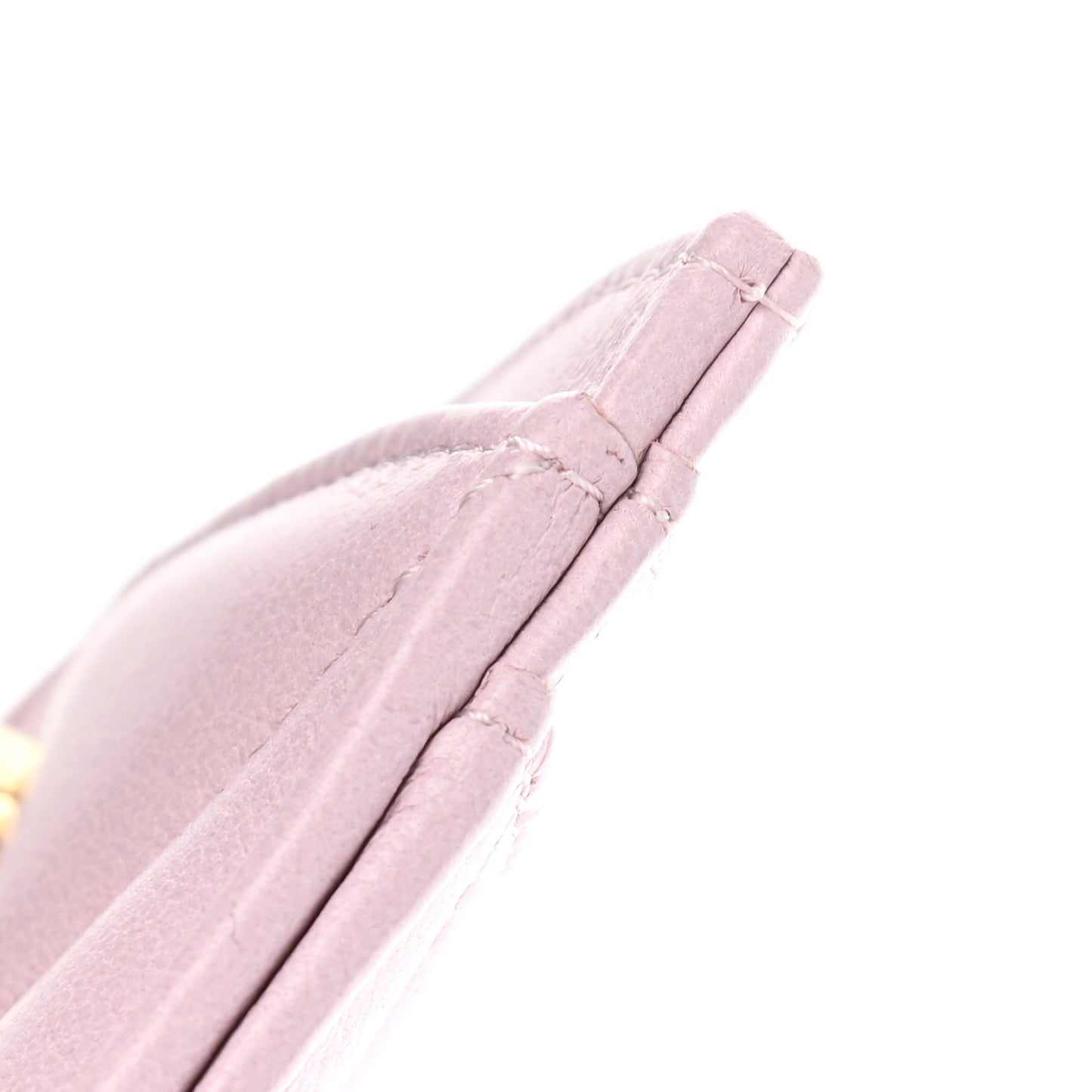 Lambskin Quilted Chanel 19 Card Holder Light Pink