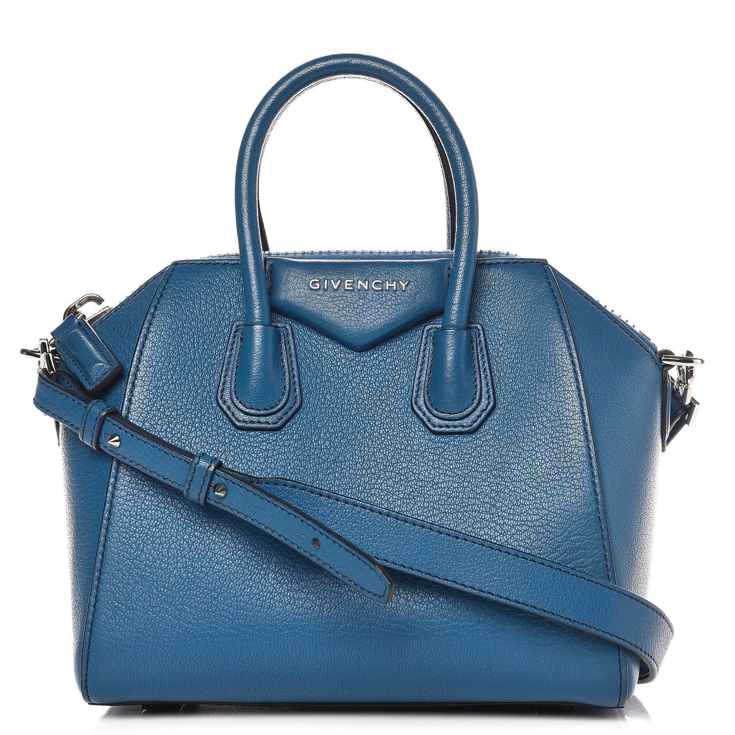 Sugar Goatskin Mini Antigona Electric Blue