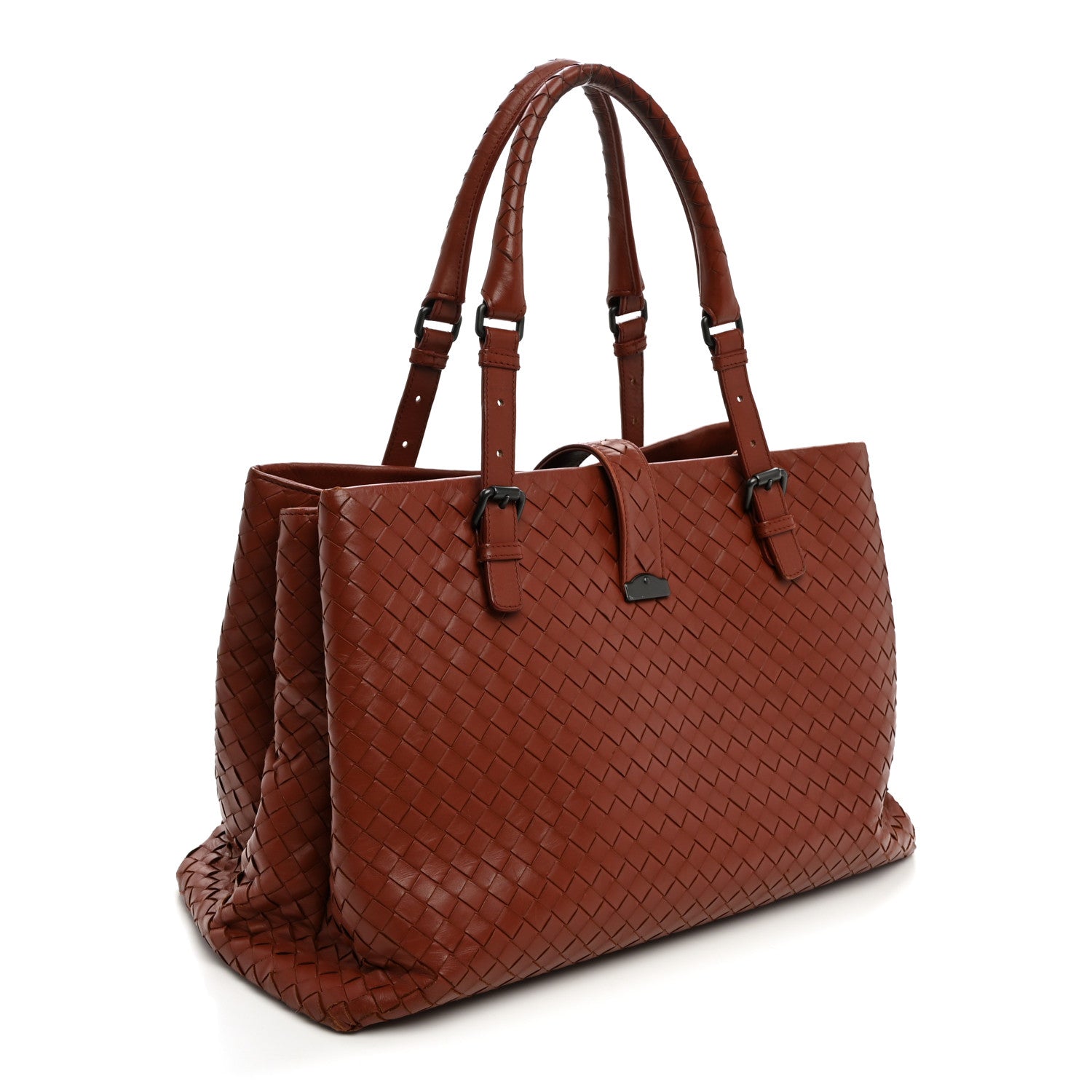 Bottega Veneta Nappa Intrecciato Medium Roma Tote Brique 3 of 13