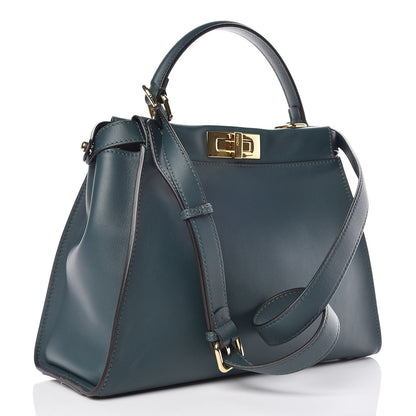 Fendi Vitello Seta Nappa Medium Peekaboo Iconic Satchel Amazzonia 4 of 11