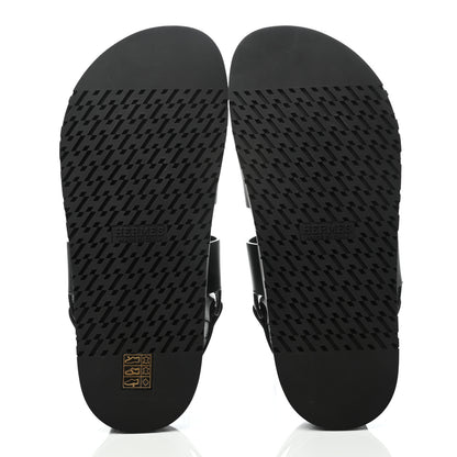 Hermes Calfskin Mens Takara Sandals 41 Black 5 of 8
