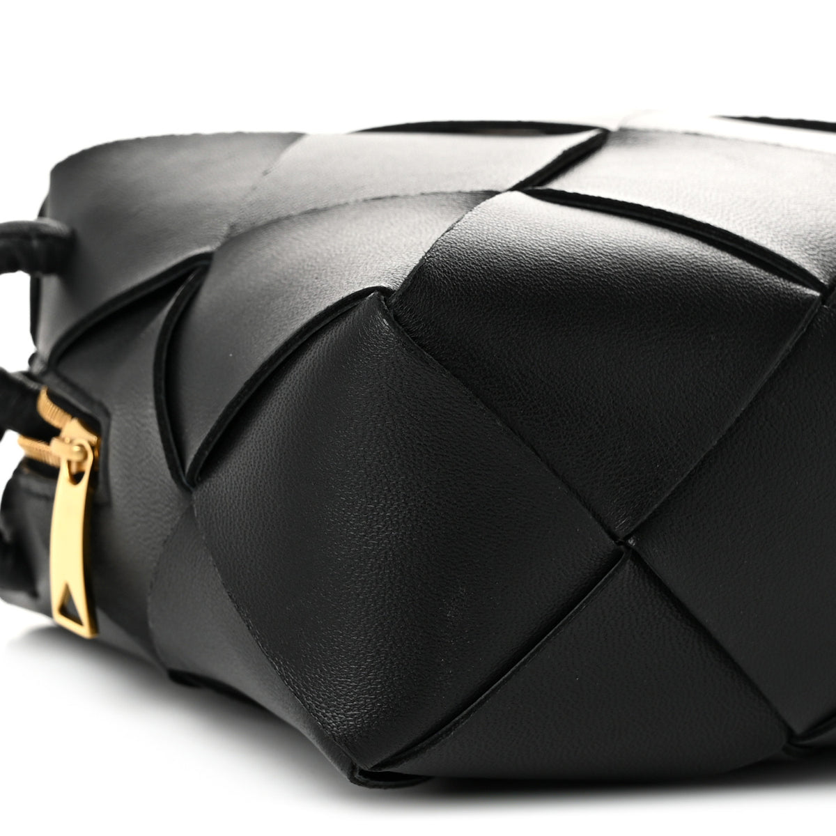 Bottega Veneta Lambskin Maxi Intrecciato Small Cassette Camera Bag Black 8 of 9