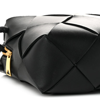 Bottega Veneta Lambskin Maxi Intrecciato Small Cassette Camera Bag Black 8 of 9