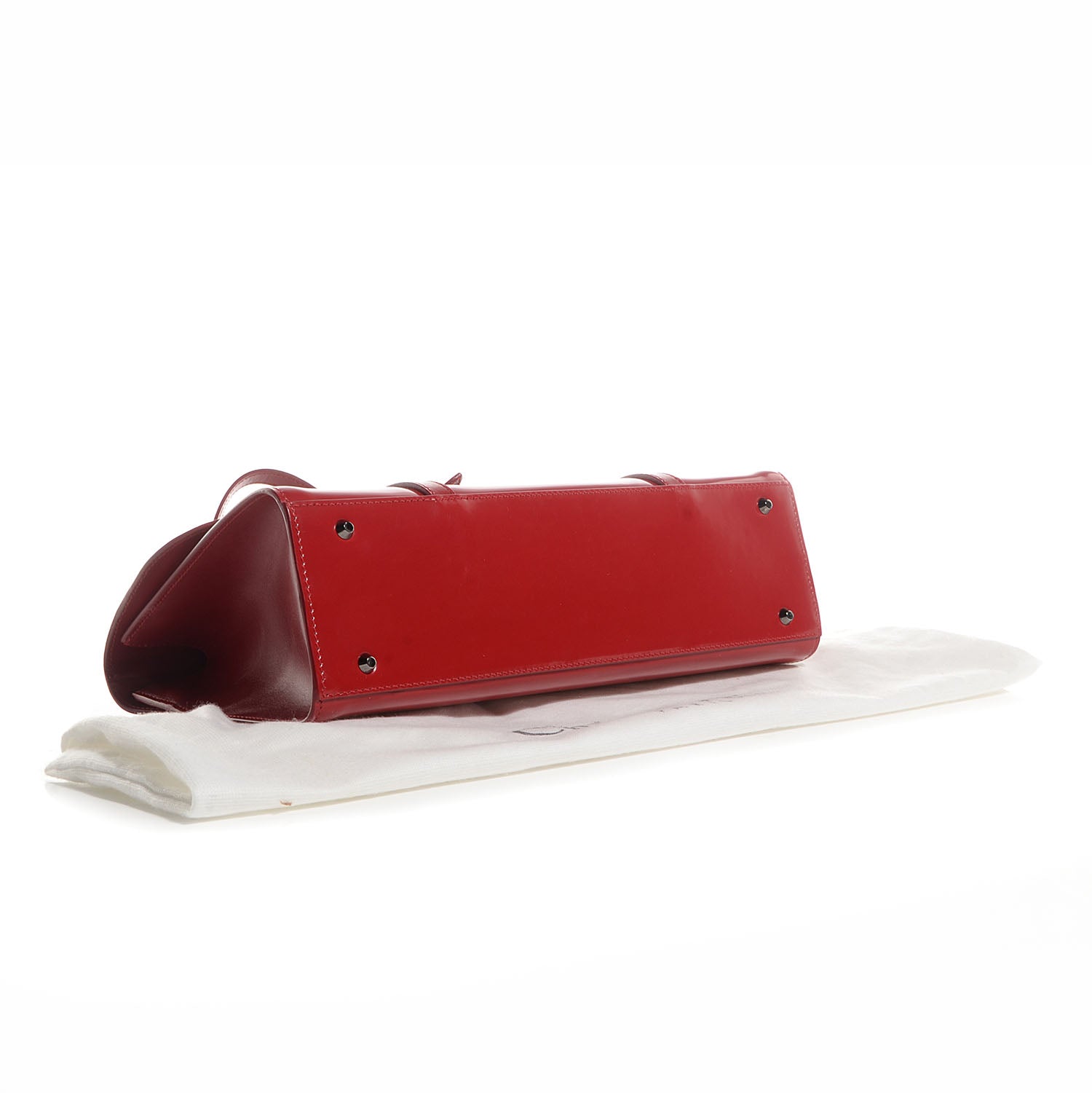 Christian Dior Smooth Leather Saddle Shoulder Bag Red 4 of 7