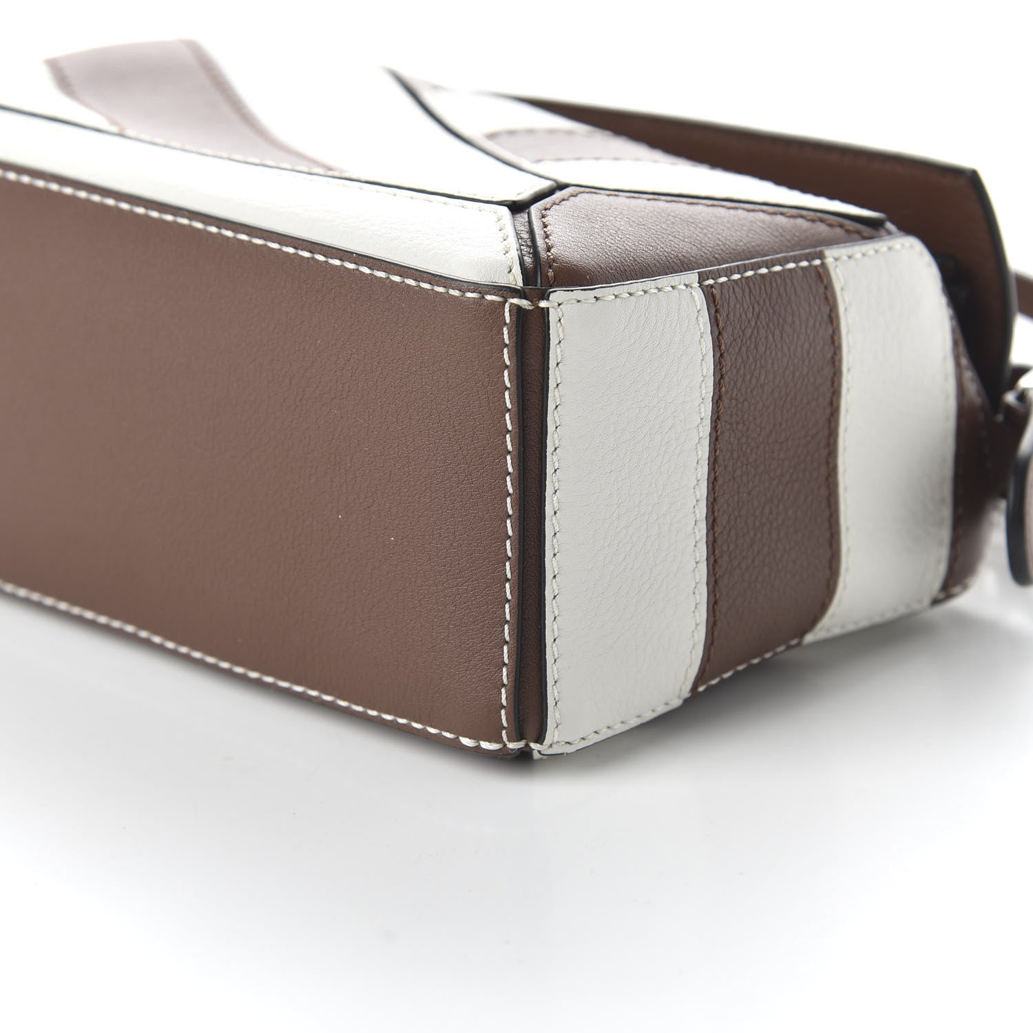 Loewe Calfskin Rugby Mini Puzzle Bag Brunette Soft White 7 of 9