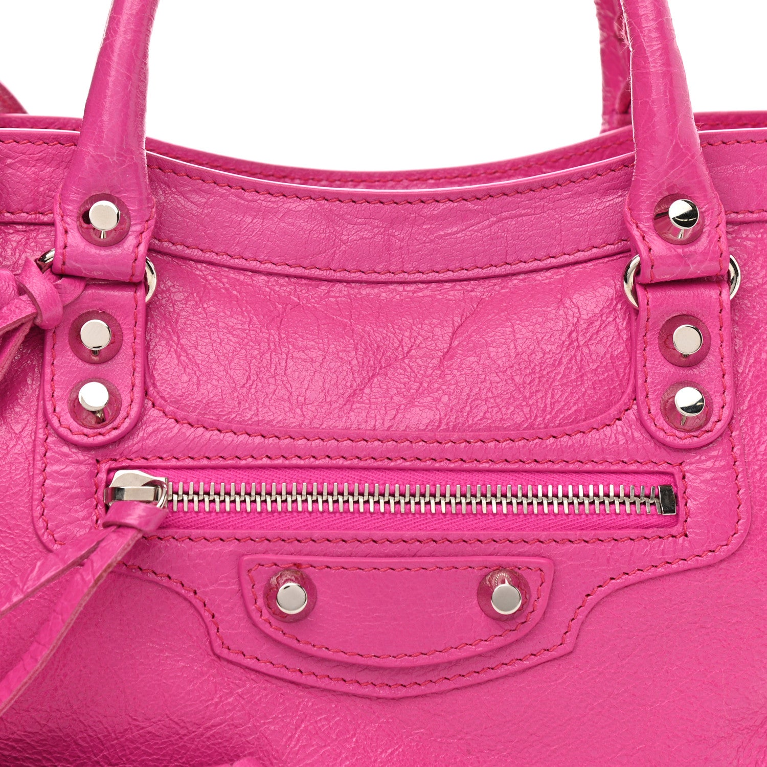 Balenciaga Agneau Classic Silver Hardware S City Fuchsia 6 of 8