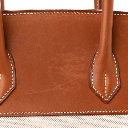 Hermes Toile Barenia Birkin 35 Fauve 7 of 17