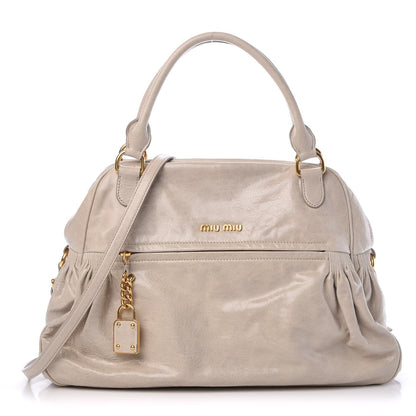 Miu Miu Nappa Medium Charm Satchel Agave 1 of 13