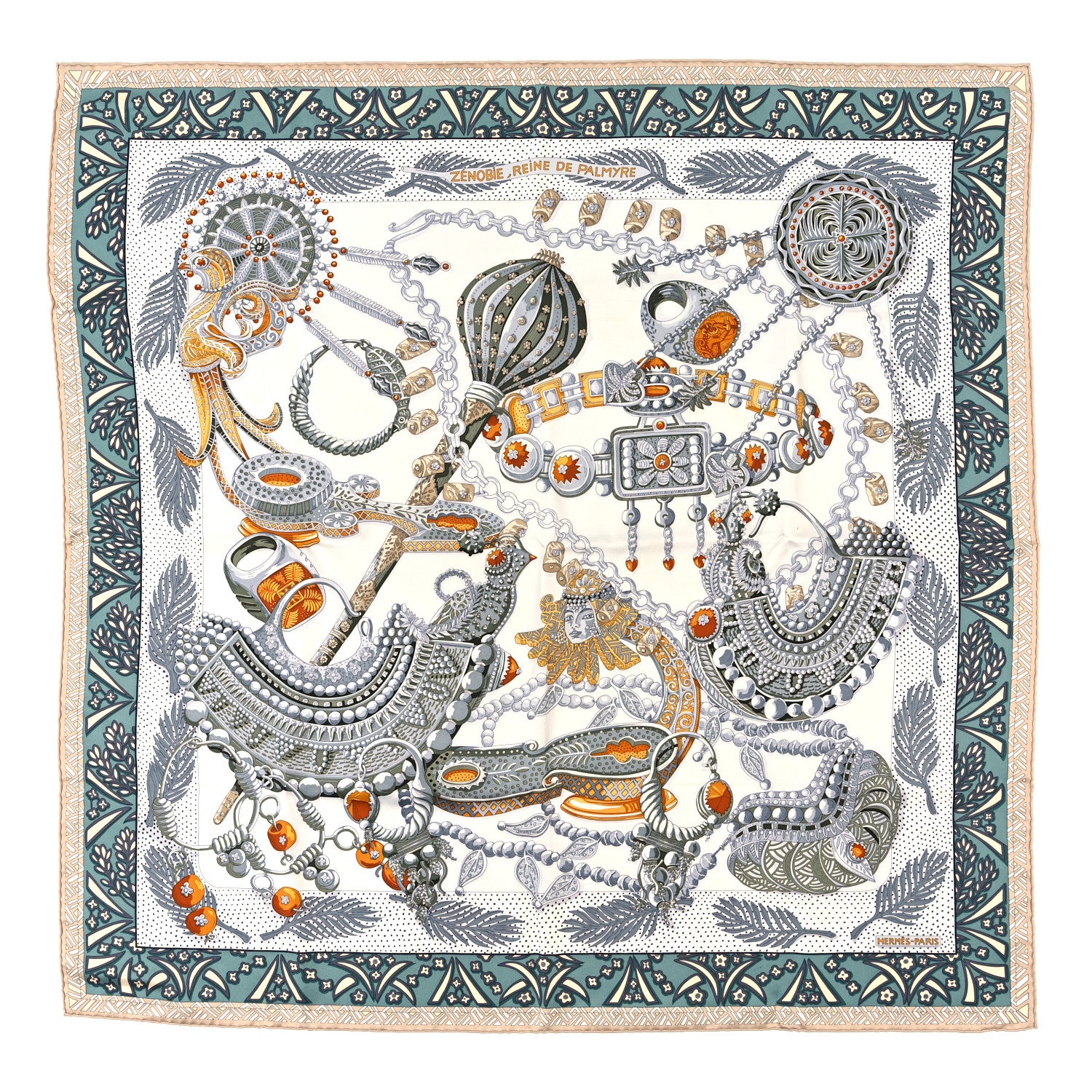 Hermes Silk Zenobie Reine De Palmyre Scarf 90 1 of 5