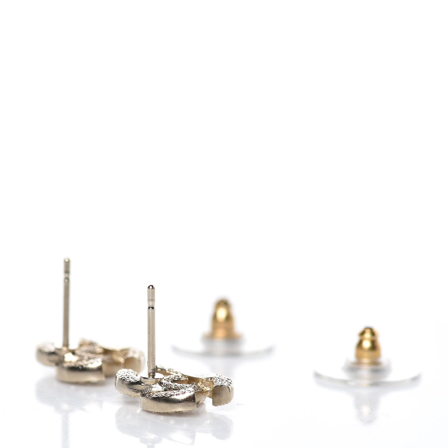 Chanel Crystal Mini CC Earrings Gold 4 of 5