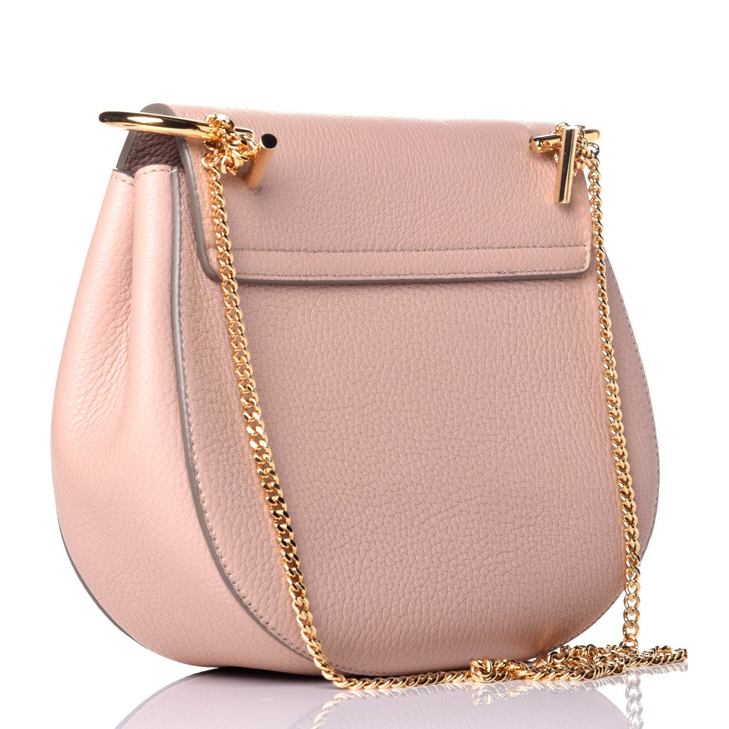 Grained Lambskin Drew Shoulder Bag Cement Pink