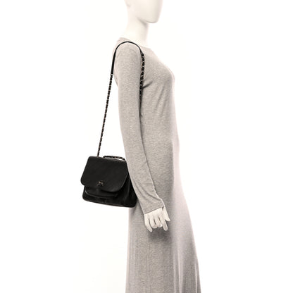 Chanel Calfskin Stitched Medium Covered CC Flap Bag Black 2 of 10