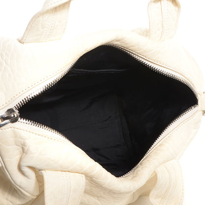 Alexander Wang Pebbled Lambskin Rocco Bone w Rhodium Hardware 7 of 9