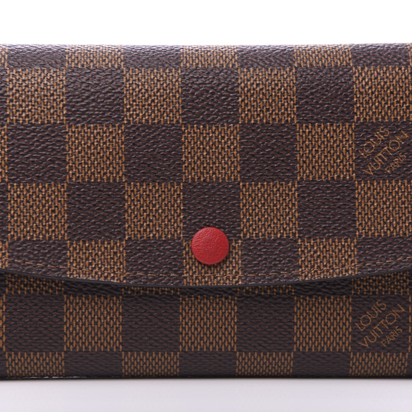 Damier Ebene Emilie Wallet Red