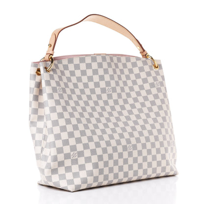 Louis Vuitton Damier Azur Graceful MM Rose Ballerine 2 of 4