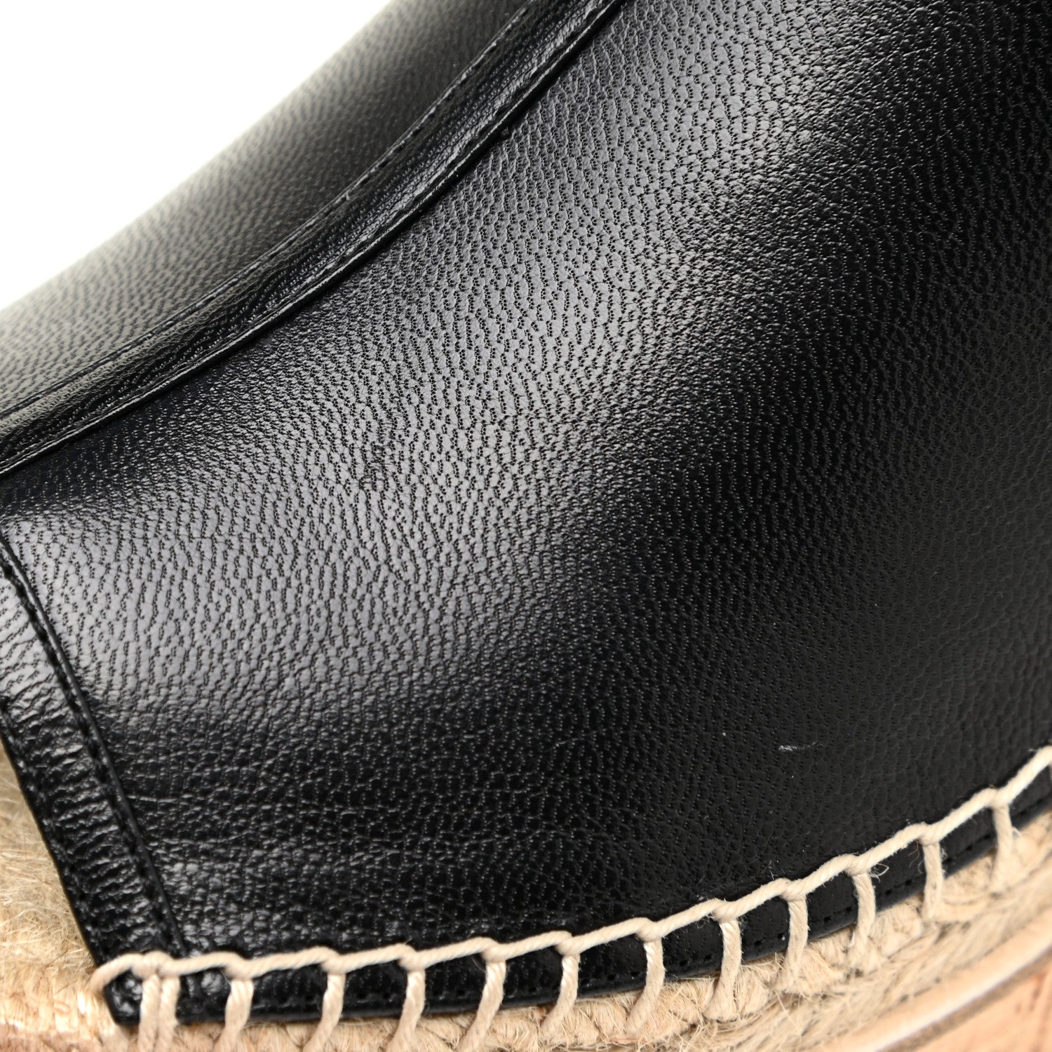 Hermes Goatskin Envie 30 Espadrille Wedge Sandals 36 Black 10 of 15