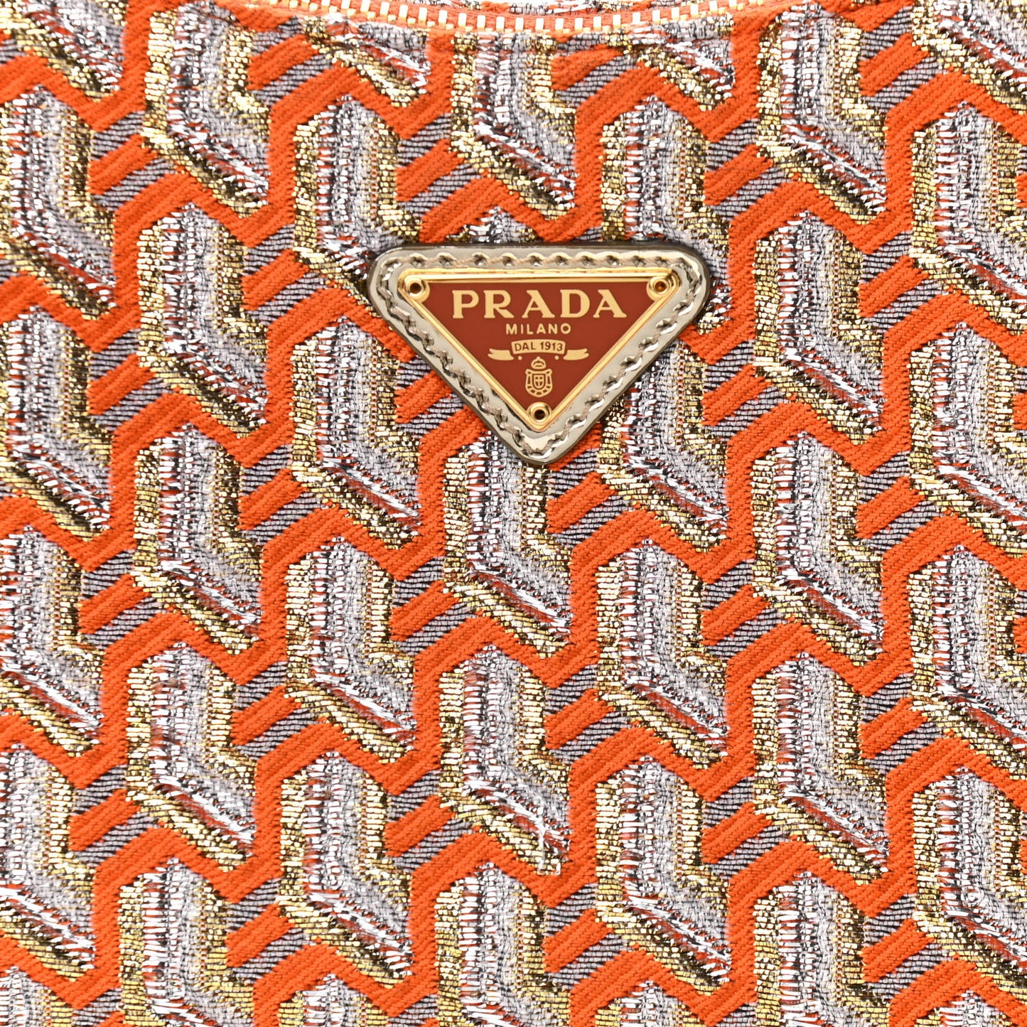 Broccato Mini Re-Edition 2000 Bag Arancio Twist
