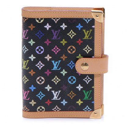 Louis Vuitton Monogram Multicolor Small Ring Agenda Cover Black 1 of 6