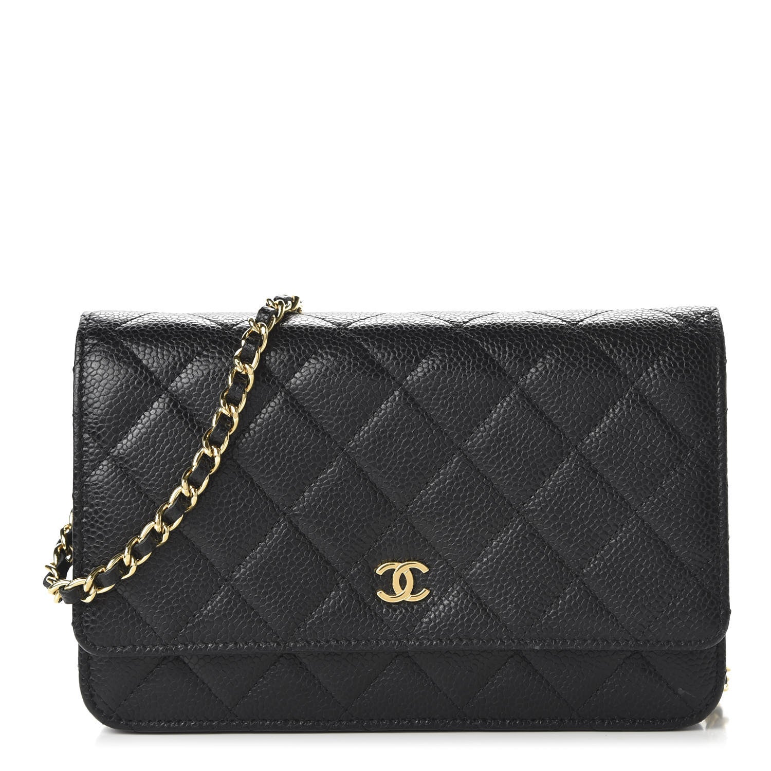 Chanel Caviar Quilted Wallet On Chain WOC Black 1 of 15