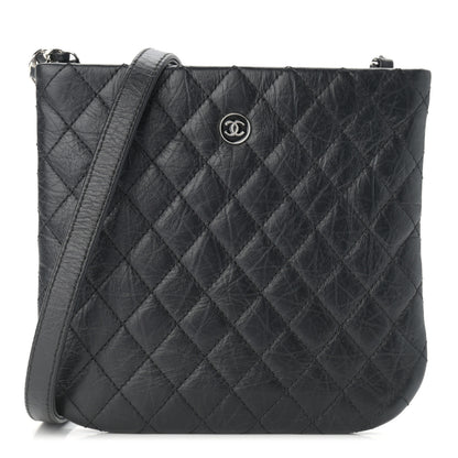 Chanel Aged Calfskin Quilted Crossbody Bag Black 1 of 12