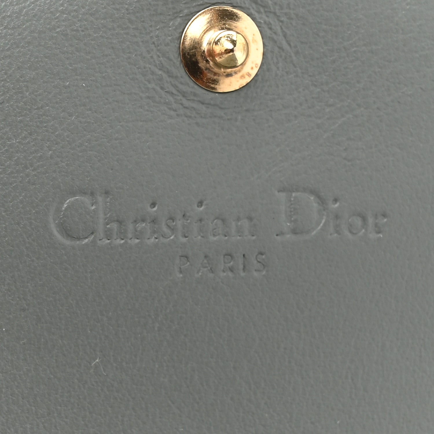 Christian Dior Patent Cannage Mini Lady Dior Wallet Grey 7 of 10