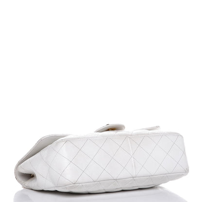 Chanel Caviar Quilted Jumbo Single Flap White 4 of 32
