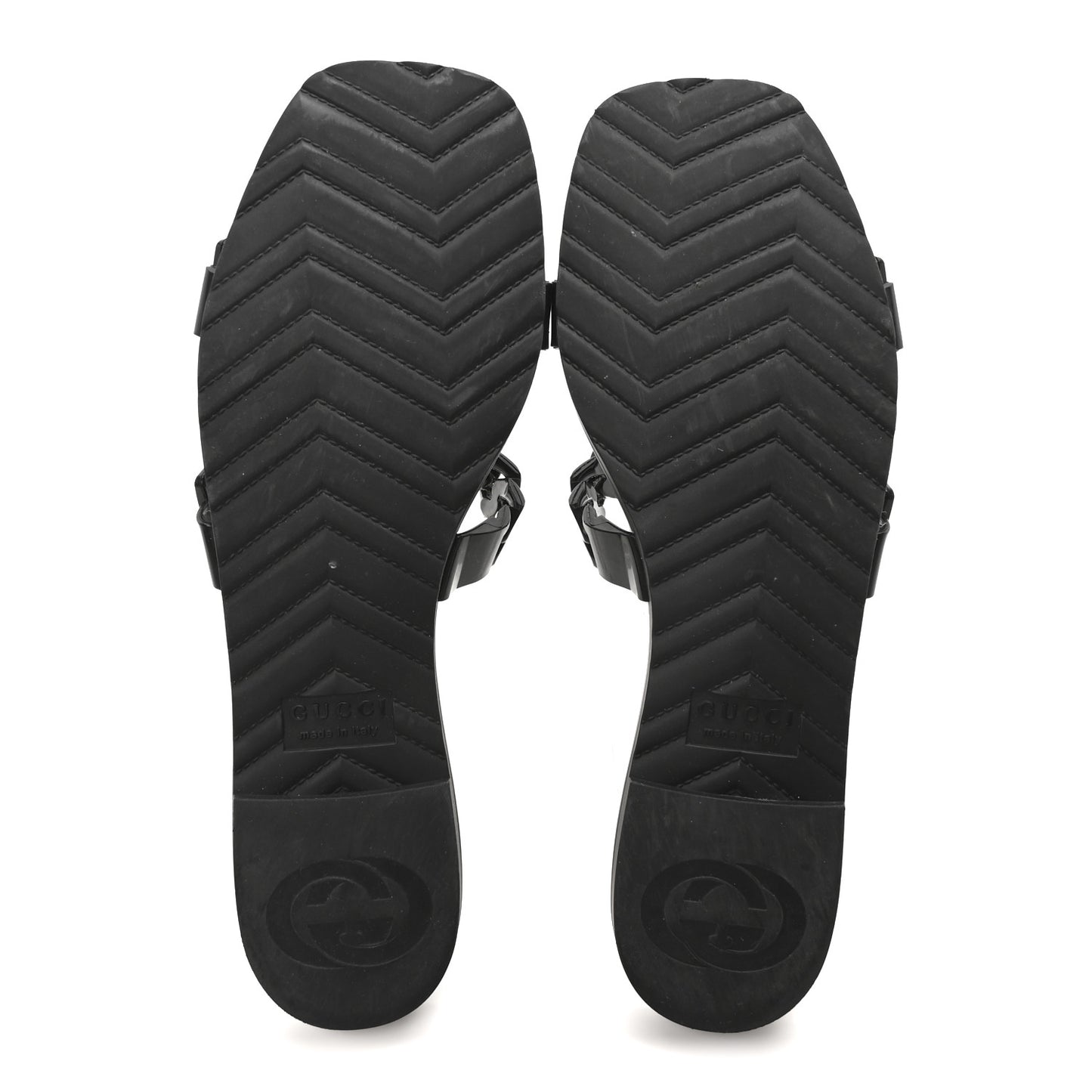 Rubber Womens Slide Sandals 40 Black