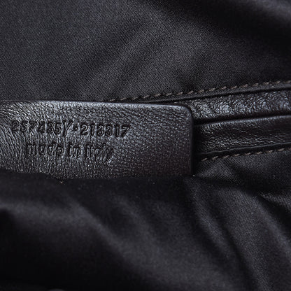 Saint Laurent Nubuck Crocodile Embossed Oversized Muse Brown 7 of 14