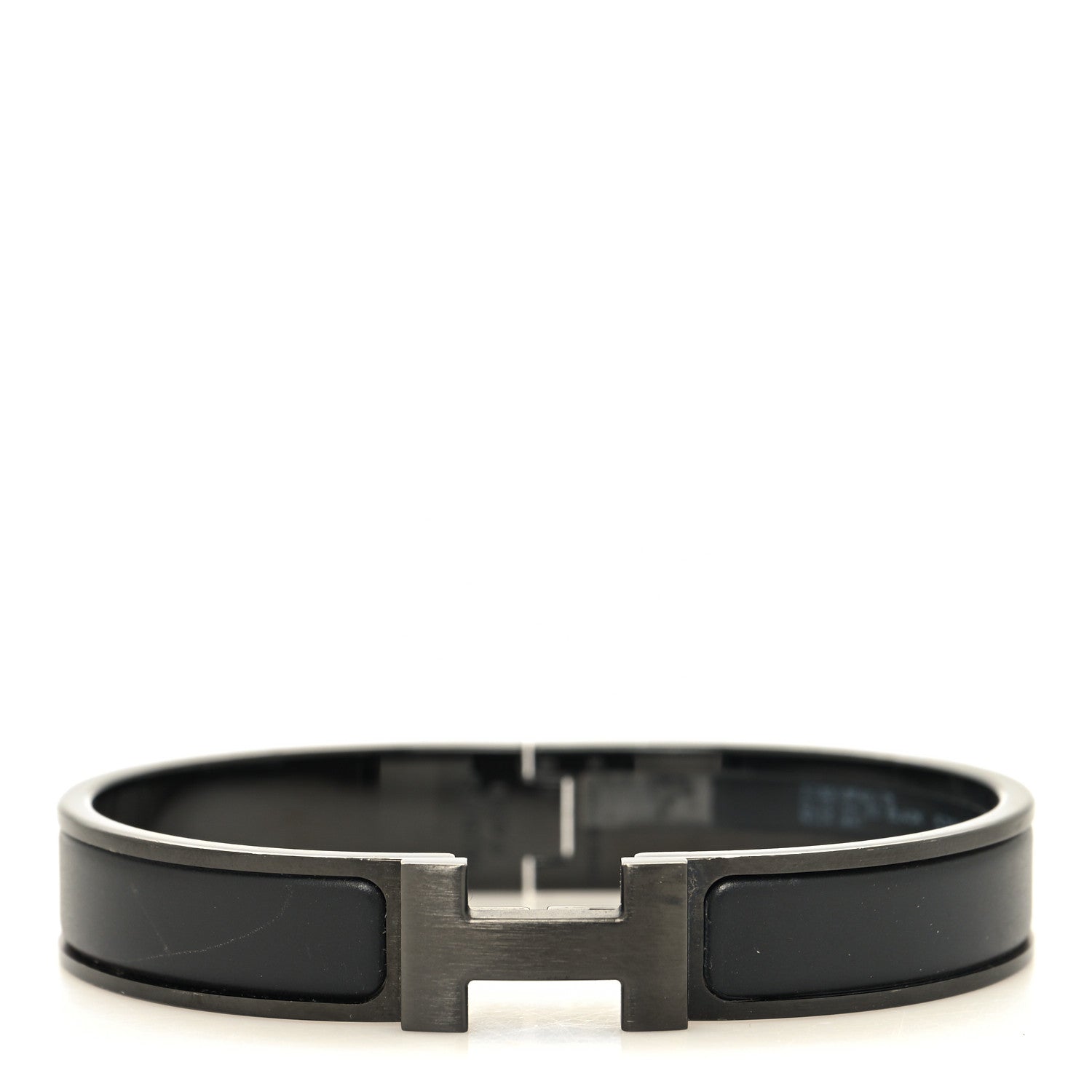 Hermes Matte Enamel Narrow Clic Clac HH Bracelet T5 So Black 1 of 6