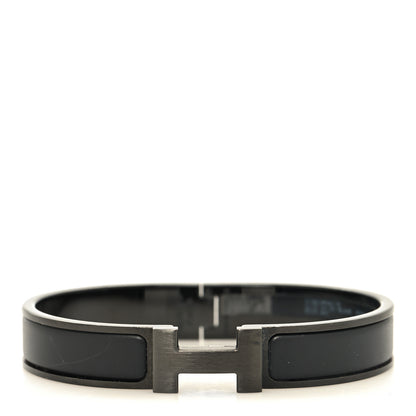 Hermes Matte Enamel Narrow Clic Clac HH Bracelet T5 So Black 1 of 6