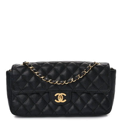 Chanel Caviar Quilted East West Flap Black 1 of 13