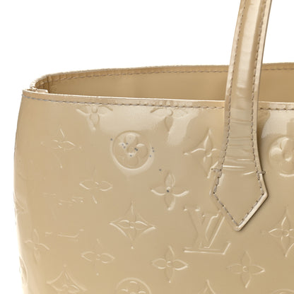 Louis Vuitton Vernis Wilshire MM Blanc Corail 9 of 12