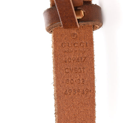 Gucci Faded Calfskin Double G 20mm Belt 80 32 Cuir 5 of 5
