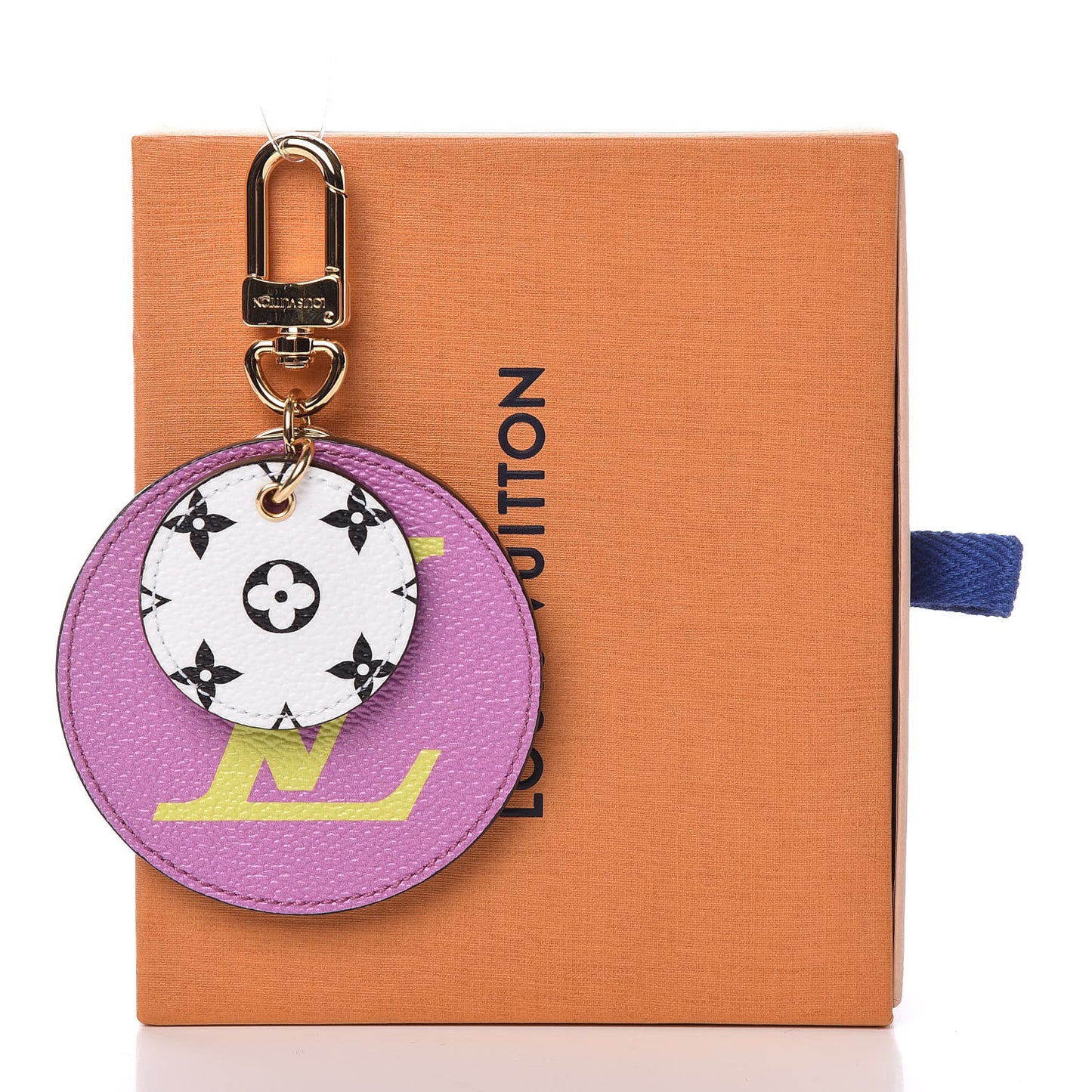 Monogram Giant Bag Charm Key Holder Pink Lilac