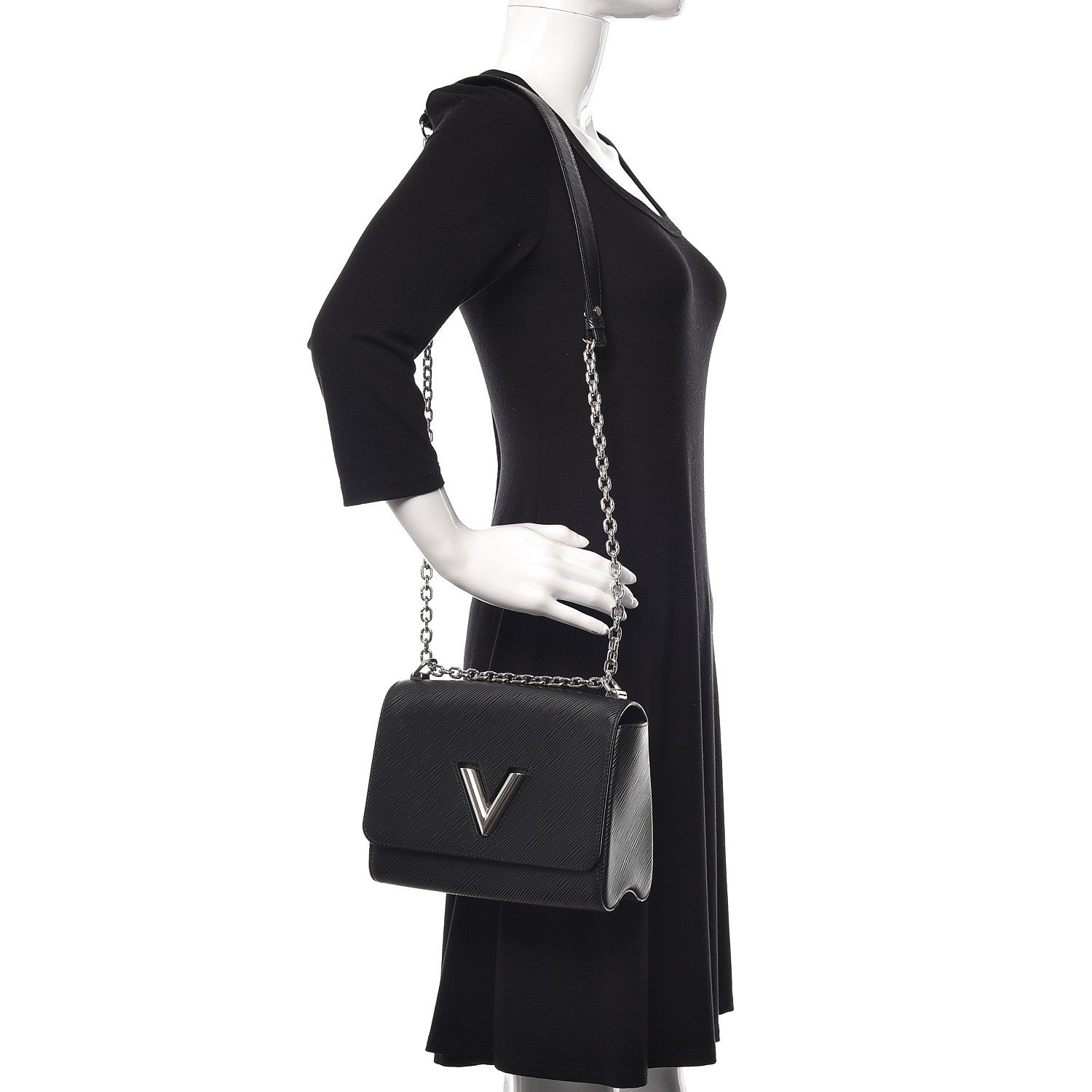 Louis Vuitton Epi Twist Shoulder Bag MM Black 2 of 10