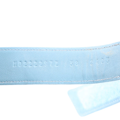 Hermes Suede Goatskin Womens Chypre Sandals 38 Bleu Mineral 9 of 10