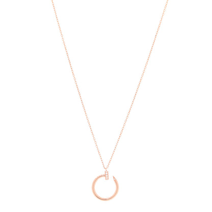 Cartier 18K Pink Gold Diamond Juste Un Clou Pendant Necklace 1 of 5