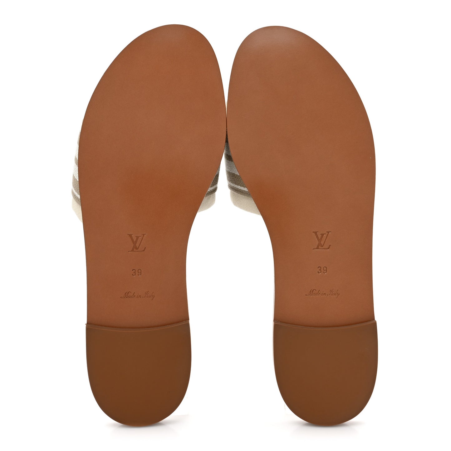 Canvas Calfskin Lock It Flat Mules 39