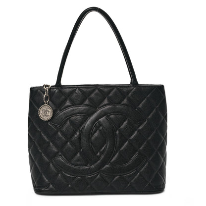 Chanel Caviar Quilted Medallion Tote Black 1 of 12