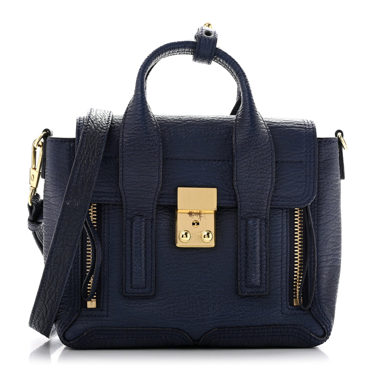Textured Calfskin Mini Pashli Satchel Ink