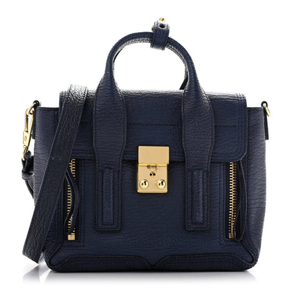 3.1 Phillip Lim Textured Calfskin Mini Pashli Satchel Ink 1 of 11