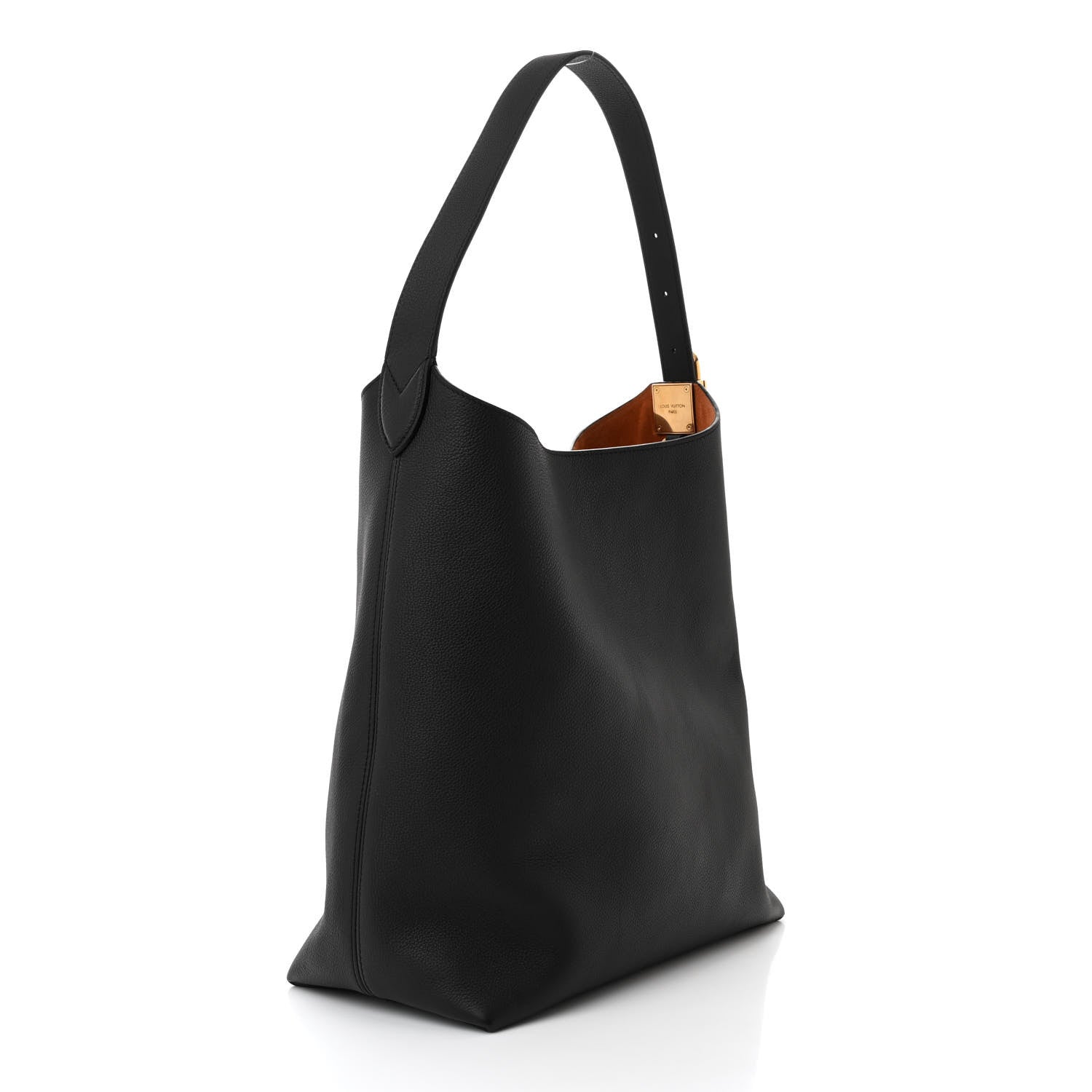 Louis Vuitton Grained Calfskin Low Key Hobo MM Black 4 of 11