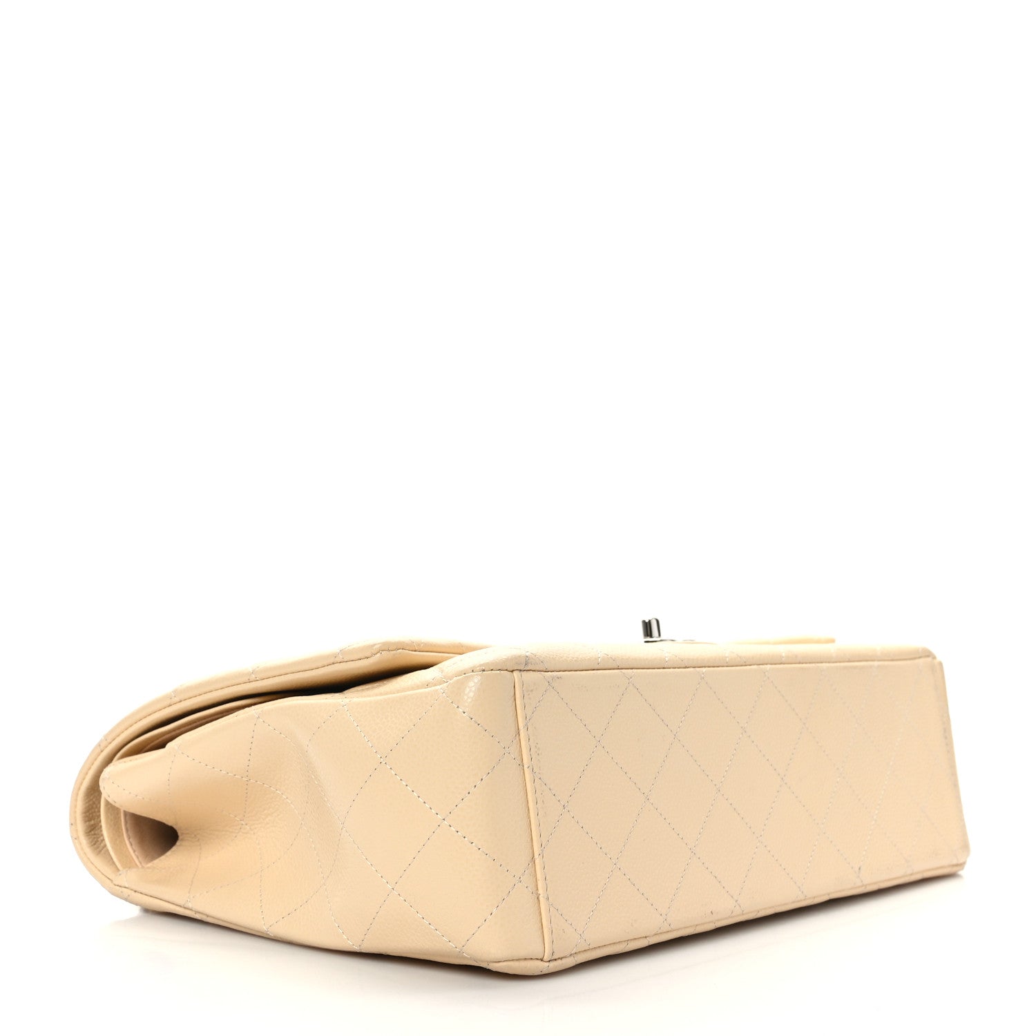 Chanel Caviar Quilted Maxi Double Flap Beige 4 of 8