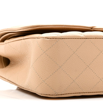 Chanel Caviar Quilted Medium Double Flap Beige 9 of 11