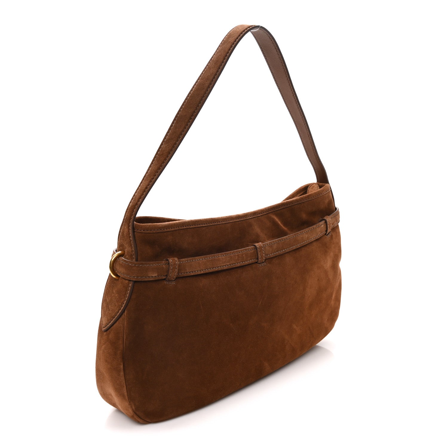 Miu Miu Camoscio Large Aventure Shoulder Bag Rovere 1888857