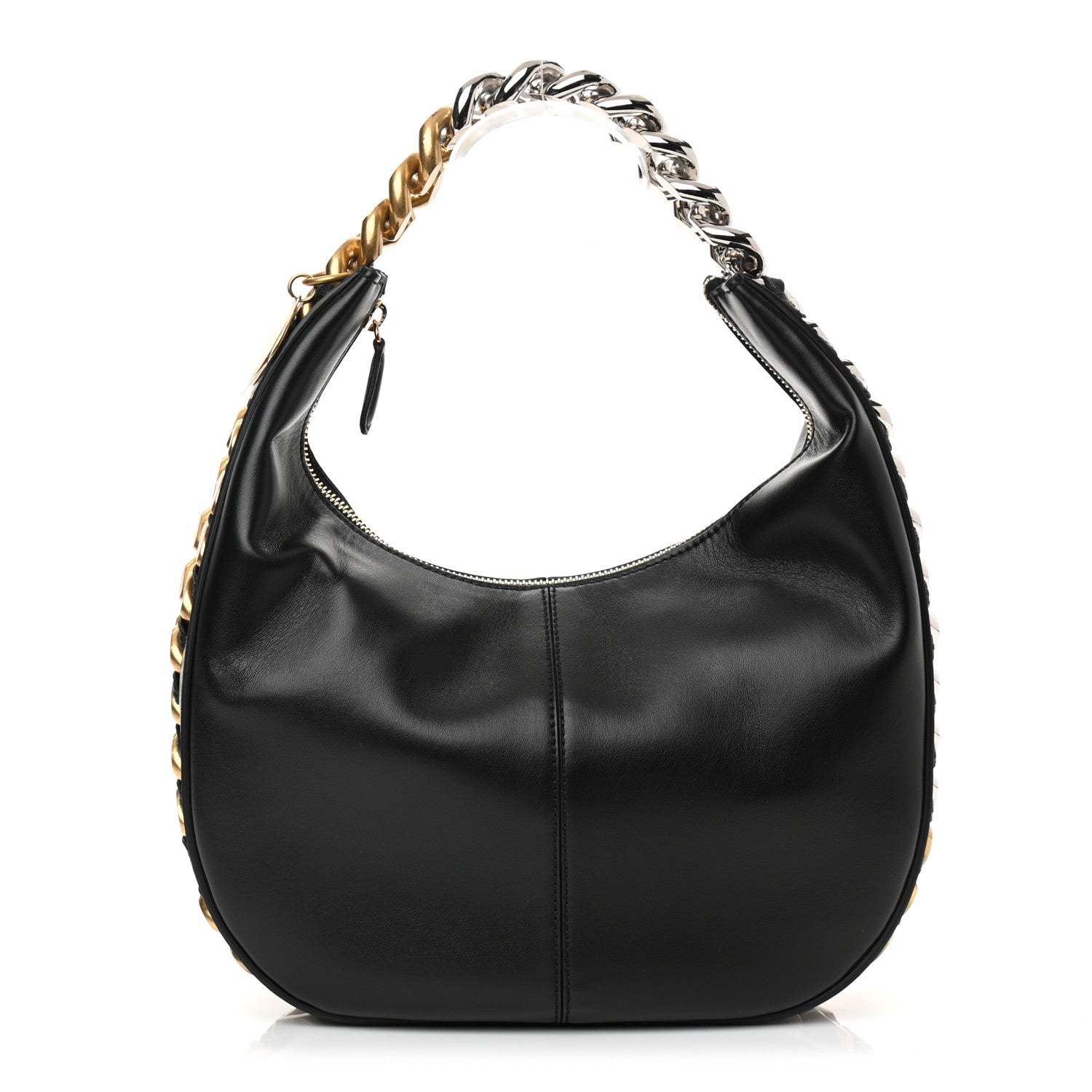 Stella McCartney Eco Alter Nappa Frayme Small Zipit Shoulder Bag Black 1 of 6